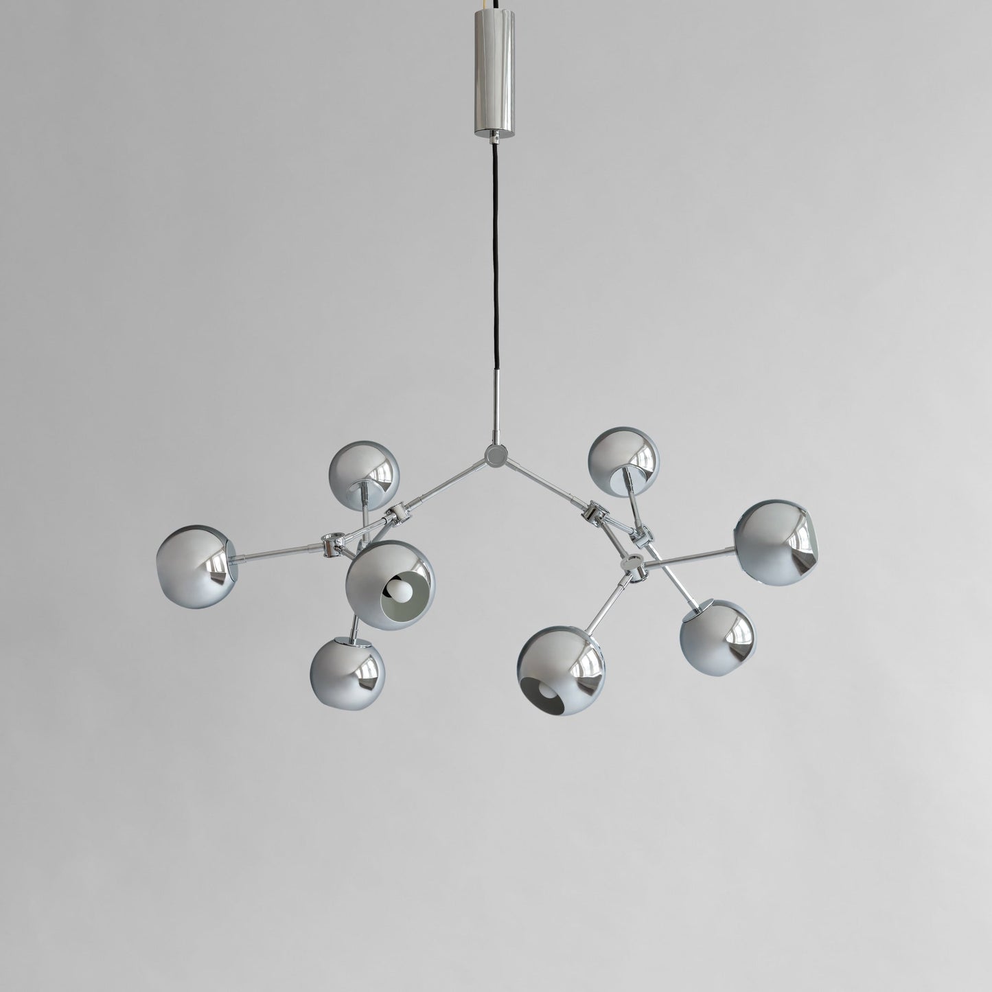 Drop Chandelier Globe. Mini - Chrome